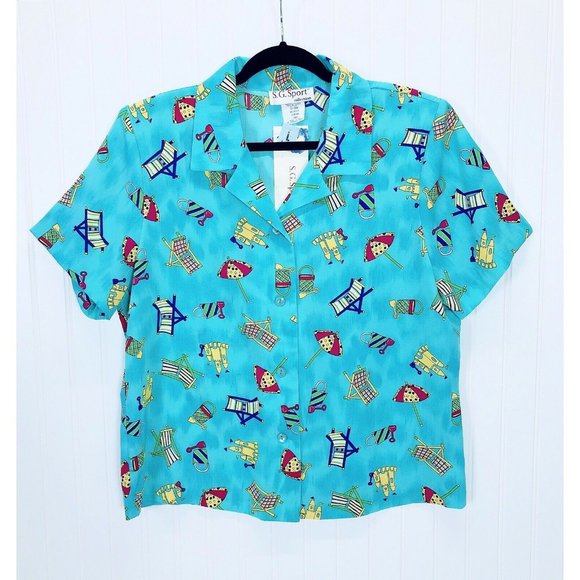 Vintage 90s S.G. Sport Collection Size L Shirt - Picture 3 of 11